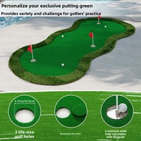 Tapis de putting de golf d'intérieur en EVA, dispositif d'entraînement de simulation mobile et portable avec trou de putting