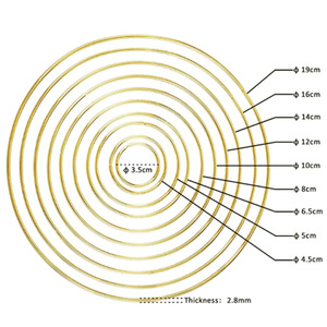 Vente <span class=keywords><strong>en</strong></span> gros de couronne de cerceau floral <span class=keywords><strong>en</strong></span> métal, bague <span class=keywords><strong>en</strong></span> or, décoration de mariage pour <span class=keywords><strong>attrape</strong></span>-rêves et <span class=keywords><strong>macramé</strong></span>, artisanat de tenture murale - Product Image 4