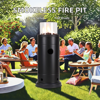 Brasero à gaz vertical moderne pour jardin extérieur, cour, montage facile, vente directe usine, cheminées sans fumée, article très demandé