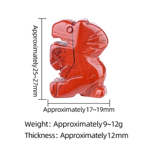Ornements de cheval sculptés en pierre de 25 mm, en cristal de quartz rose, bijou de mode personnalisé, décoration de bureau pour fêtes et vacances, cadeau pour un ami - Product Image 2