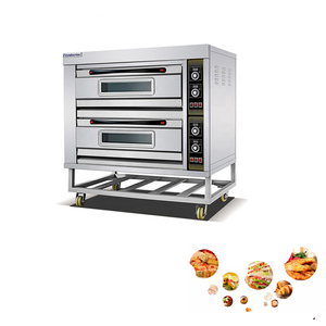 <span class=keywords><strong>Forno</strong></span> a <span class=keywords><strong>Gas</strong></span> Professionale per Panetteria <span class=keywords><strong>con</strong></span> 2 Piani e 4 Vassoi in Acciaio Inox 201, Attrezzatura di Lusso per Cottura Pizza <span class=keywords><strong>con</strong></span> Timer - Product Image 6