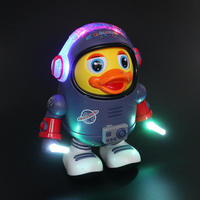 Jouet interactif électrique pour bébé en forme de canard spatial avec musique et lumière - un cadeau électronique pour enfant