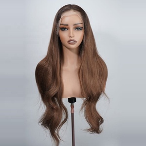 Perruque sans colle pour femme, en fibre haute température, longue, ondulée, prête à porter, avec ligne de cheveux pré-épilée 13x6 - Product Image 6