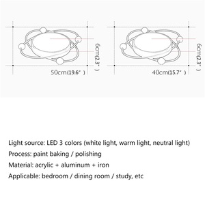 Nordische Deckenleuchte, moderne goldene runde Lampenleuchte, <span class=keywords><strong>LED</strong></span>, dekorativ für Zuhause, Wohnzimmer, Schlafzimmer - Product Image 6