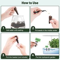 50 pak aerotgarden hidroponik tumbuh spons Seed Starter Pods pengganti pertumbuhan akar spons 10 tag 1 pinset taman dalam ruangan