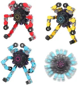 Vingertop Roterende Ademende Ketting Speelgoed Mechanische Spiraal Twister Vingertop Gyro Stress Speelgoed Grappig Sensorische Fidget Spinners Speelgoed