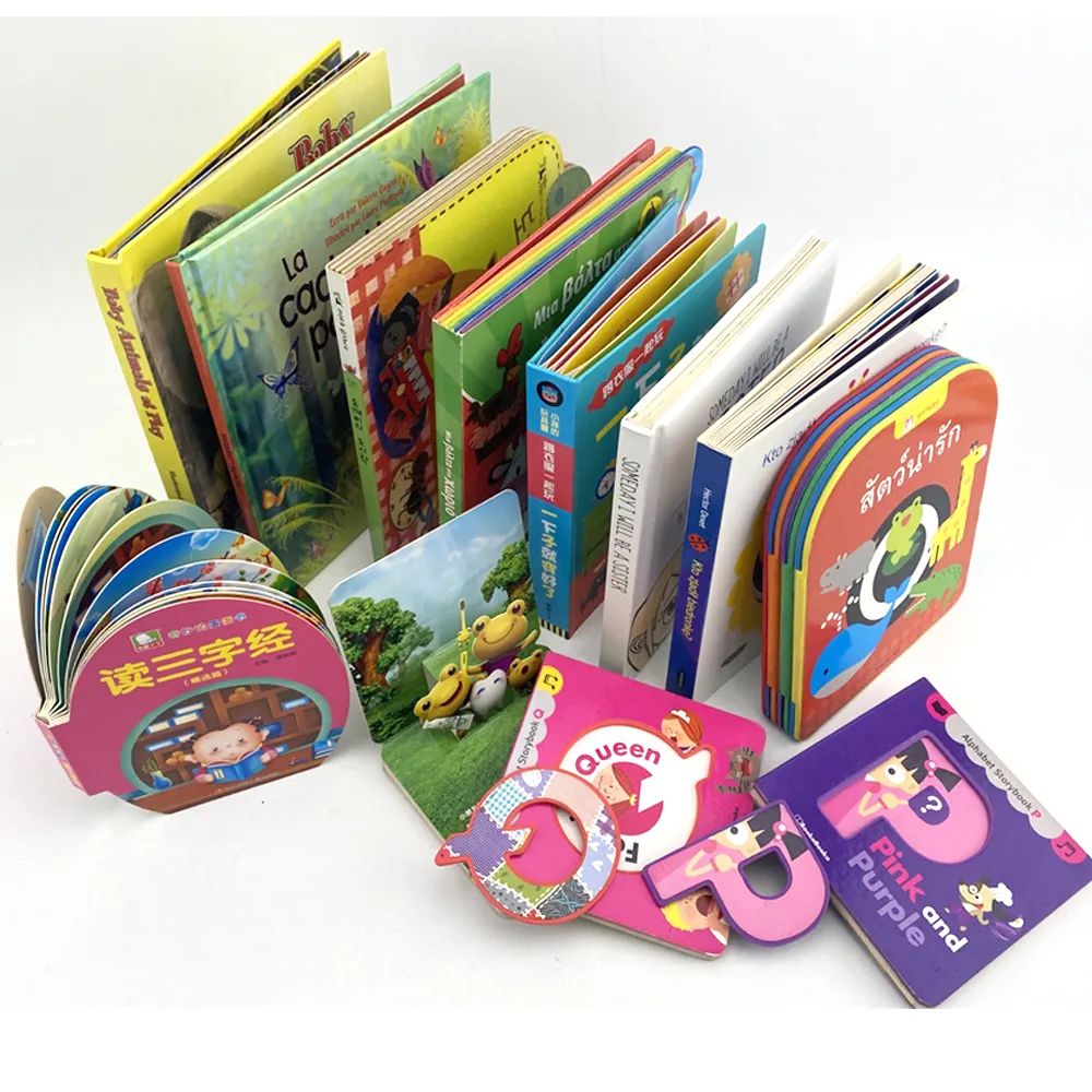 Libro di cartone per bambini con copertina rigida all'ingrosso stampa Filp immagine piatta libri di lavoro inglesi magici disegno 3D per bambini bambini