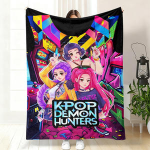 Nouvelle couverture en flanelle personnalisée, motif anime KPOP chasseur de démons, pour la sieste, utilisable toute l'année - Product Image 2