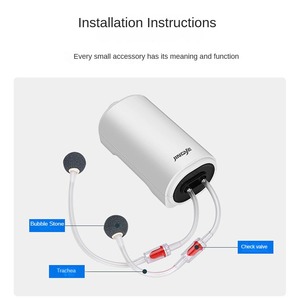 어항 산소 펌프 통풍기 펌프 어항 초저소음 가정용 소형 고출력 - Product Image 5