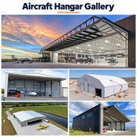 Hangar d'avion en acier galvanisé GloStar, bâtiment métallique préfabriqué à grande portée pour l'aéroport et l'aviation