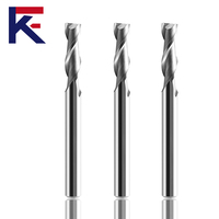 Foret en carbure monobloc KF à 2 cannelures non revêtu pour l'aluminium et les alliages de cuivre, usinage CNC haute précision, résistant à l'usure, droit, OEM/ODM