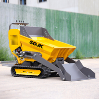 Kostenloser Versand SDJK Mini-Dumper für den Garten, Mini-Raupendumper, Hocheffizienter Mini-Transporter, Kipper für den Bau