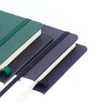 Cahier de taille A5 Deep Forest Navy personnalisé Journal quotidien mince et écologique avec couverture en papier de style imprimé élégant