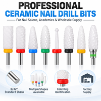LOGO personnalisé 3/32 "forets à ongles en céramique fraisage manucure pédicure Cutter fichier électrique Machine accessoire outils