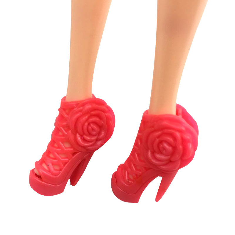 10 пар в партии, смешанный стиль, в кукольном стиле; Сандалии на высоком каблуке; Яркие Ассорти обувь аксессуары для куклы Барби Детские Рождественская игрушка «сделай сам»