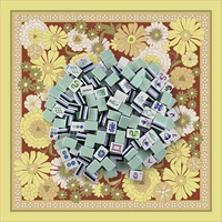 Stock local aux États-Unis, Ensemble de Mahjong américain de luxe vert avec gravure, 160 tuiles en acrylique, Jeu de société familial de divertissement, Norme NMJL