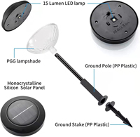14 LED RGB de 35 cm, ABS, IP65, Patrón de Explosión Estelar de 360 Grados, Control Remoto, Funciona con Batería, Decoración Festiva, Luz Solar para Jardín