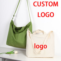 Sac fourre-tout en toile à bandoulière réglable personnalisé, grande capacité, sac à main avec logo personnalisé pour cadeau promotionnel d'entreprise