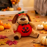 Peluche chien citrouille d'Halloween personnalisée, jouet en peluche doux, poupée chiot Jack O'Lantern, décoration réconfortante pour enfants en polyester