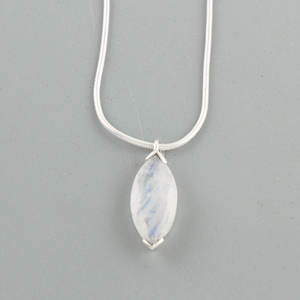 Bijoux en argent sterling 925, collier pendentif arc-en-ciel en pierre de lune - Product Image 1