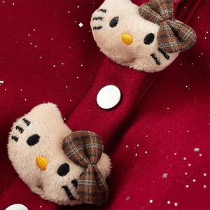 Completo invernale caldo in pile per bambine, con decorazioni 3D a cartoni animati, tuta spessa e comoda in 2 pezzi per neonate e bambine piccole - Product Image 4