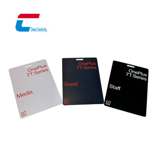 Impression personnalisée 13.56MHz événement en plastique <span class=keywords><strong>passe</strong></span> RFID lanière carte badges d'identification carte NFC avec sangle - Product Image 4