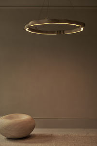 XINZHONG liontin bulat ruang tamu dalam ruangan modis dari kayu ek padat alami atau asap finishing kulit kuningan lampu khusus - Product Image 6