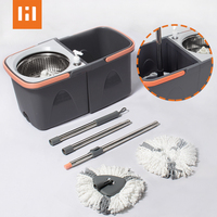 HOLAMOPA 360 Serpillère Rotative Microfibre et Seau Séparateur d'Eau Sale – Nettoyage Facile des Sols