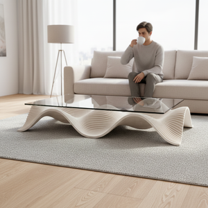 YUWEI Canapé convertible en bois massif, mobilier moderne pour salon, <span class=keywords><strong>table</strong></span> basse classique avec plateau en bois - Product Image 3
