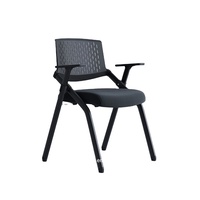 Chaise d'école en maille sans roues Chaises de salle de formation pliables sans table de bloc-notes