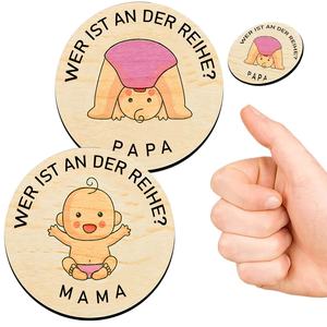 Cadeau de <span class=keywords><strong>grossesse</strong></span> femmes enceintes pièce de décision en bois nouvelle pièce de décision Parent nouveau cadeau Parent double face décision pièce à rabat - Product Image 5