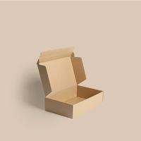 Carton d'Expédition Ondulé Rose Kraft à Logo Personnalisé pour Vêtements, T-shirts, Emballage Cadeau, Vente en Gros