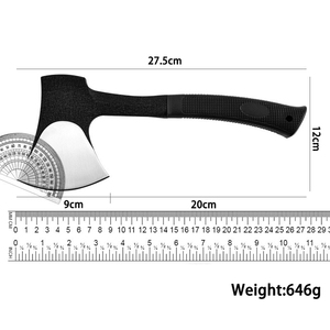 <span class=keywords><strong>Ascia</strong></span> Tattica da Campeggio di Alta Qualità con <span class=keywords><strong>Manico</strong></span> Rivestito in Gomma, Tomahawk <span class=keywords><strong>per</strong></span> Sopravvivenza e Attività all'Aperto - Product Image 2