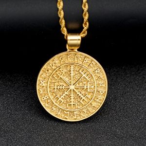 Collier avec pendentif en forme de pièce de monnaie pour homme et femme, étanche, boussole, lion, ST <span class=keywords><strong>CHRISTOPHE</strong></span>, plaqué or 18 carats, acier inoxydable - Product Image 6