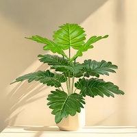 Feuilles de Monstera artificielles, écologiques, décoration de mariage et de Noël, grande plante de 88 cm pour la maison, le jardin, l'hôtel, la station balnéaire, l'aménagement paysager