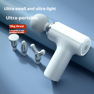 Mini pistola de masaje portátil de percusión de 6 velocidades, masajeador de vibración de tejido profundo Usb, cabeza de pistola de Fascia muscular profesional de mano - Product Image 3
