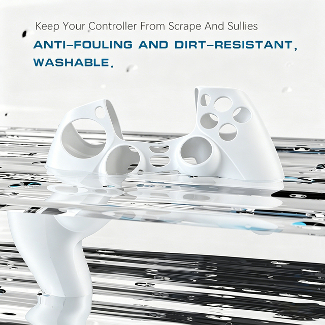 High Quality Soft Silicone PS5 Controller Cover Anti-Scratch Dustproof Non-Slip Protective Skin
