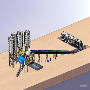 50 m3 60 m3 120 m3 Beton mischa nlage Fortschritt liche Technologie Anpassbare Lösungen für den Straßenbau - Product Image 2