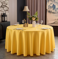 Vente en gros de nappes blanches rondes en polyester nappe de restaurant nappes rondes de haute qualité pour décorations de mariage