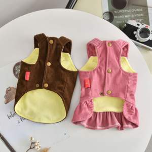 Autunno-inverno carino piccolo orso in pile vestito da cane nuovo stile <span class=keywords><strong>vestiti</strong></span> per animali domestici con cappuccio caldo e cintura posteriore all'ingrosso - Product Image 2