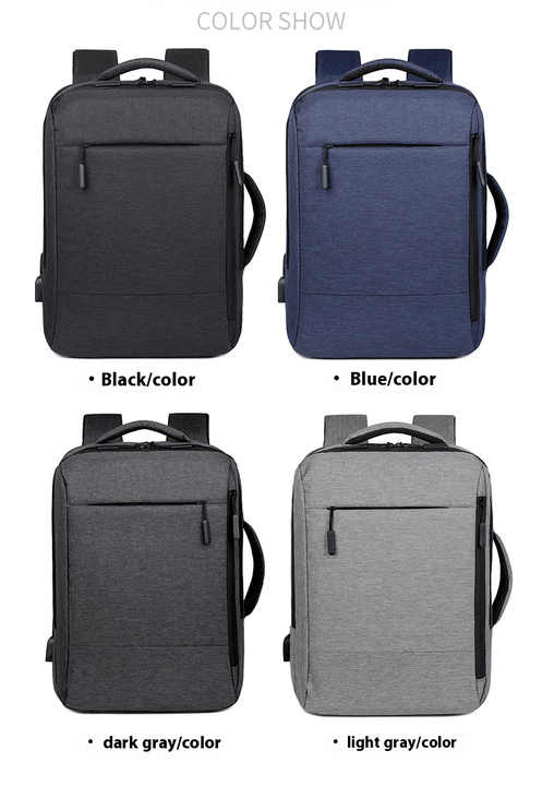 Custom Logo Work Business Rucksack Smart USB Charger Port Men Backpack ...