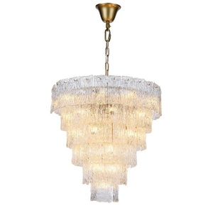 <span class=keywords><strong>Giovanni</strong></span> lampadario rotondo a strati di vetro altezza soffitto illuminazione decorativa a sospensione per ingresso e soggiorno E26 Base lampadina - Product Image 1