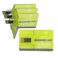 Nueva tarjeta plegable de plástico, unidad Flash USB transparente 2,0, 8GB, 16GB, 32GB, 64GB, 128GB, Memoria USB, disco de memoria, unidad Flash