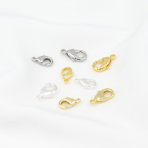 <b>Lobster</b> <b>Clasp</b> 14K 18K Gold Plated Copper Teardrop Spring <b>Clasp</b> For Bracelet Making DIY Jewelry Findings B100 - Product Image 3