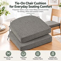 Coussin de chaise universel avec attaches, respirant, en mousse de polyester, pour chaises de salle à manger, de bureau ou de patio