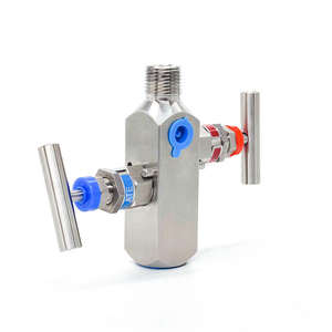 Two Handle <b>Needle</b> <b>Valve</b> 2 Way <b>Valve</b> Manifold Block and Bleed <b>Valve</b> 6000psi - Product Image 4