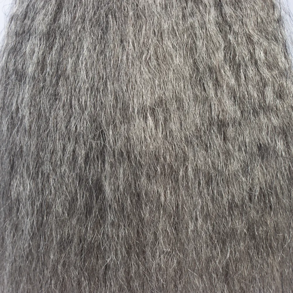 100% レミーブラジルかぎ針編みヘアバルクウィーブバンドルエクステンションナチュラルウィービングカラーグレー人毛