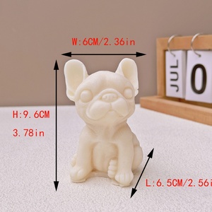 Molde de silicona TangChu para velas con forma de bulldog francés, molde para velas aromáticas de perro, molde de resina para decoración del hogar - Product Image 6