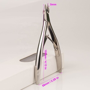 Logo Personnaliser Super Strong Sharp Pédicure Manucure Cutter Clipper Forger En Acier Inoxydable Nail <span class=keywords><strong>Cuticule</strong></span> Nipper 5mm Professionnel - Product Image 4