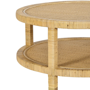 Les tables d'appoint Whitney allient un charme naturel à une touche de glamour, avec du rotin tressé à la main, un plateau en canne et un design audacieux. - Product Image 5
